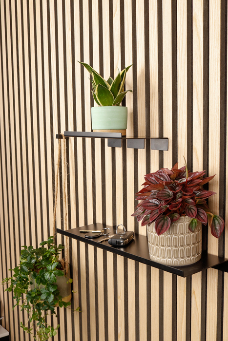 Hylle til akustikkpanel 40 cm svart